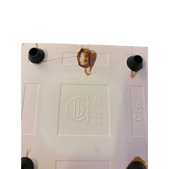 Vintage Ceramic Christmas Coasters Used 4x4 Set of 2 - Picture 9 of 13